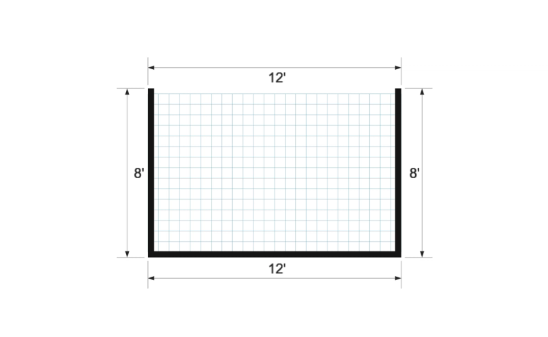 Standard Animal Shelter 8×12 floor plan