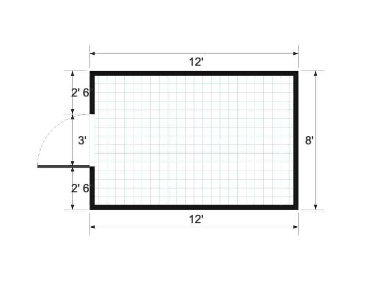 Basic Shed 8×12 floor plan