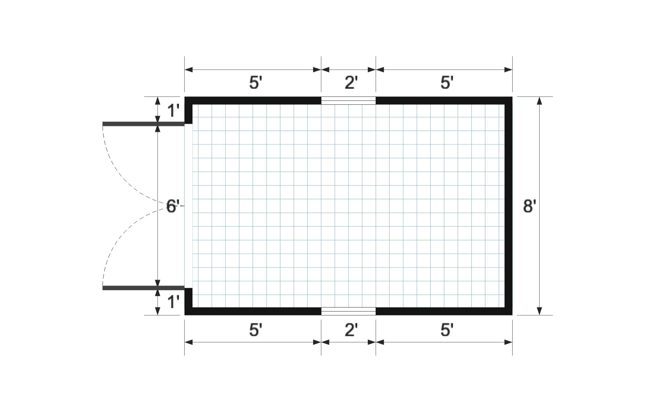 Short Premier 8×12 floor plan