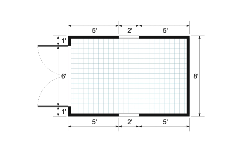 Short Premier 8×12 floor plan
