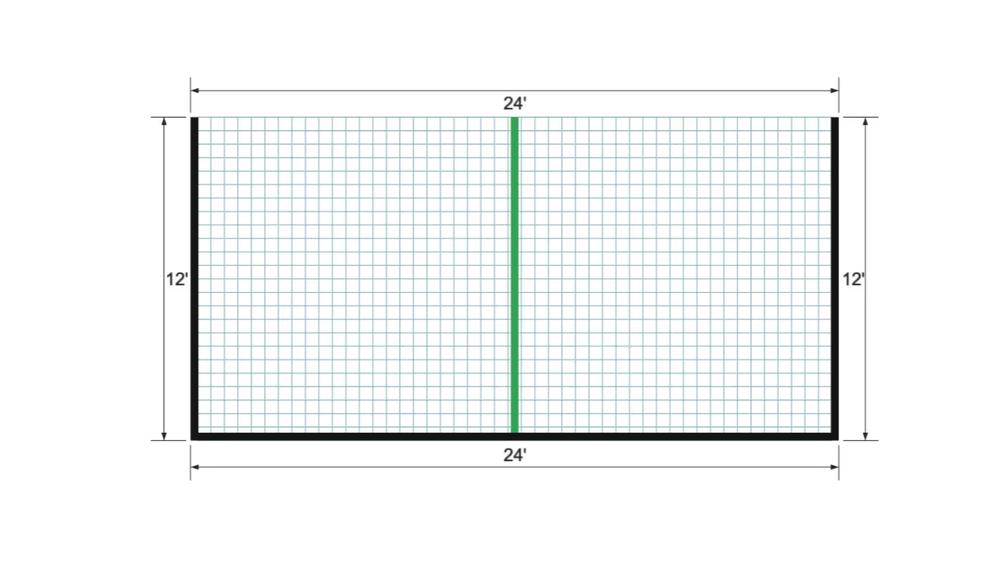 Floor plan for 12x24 Animal Shelter