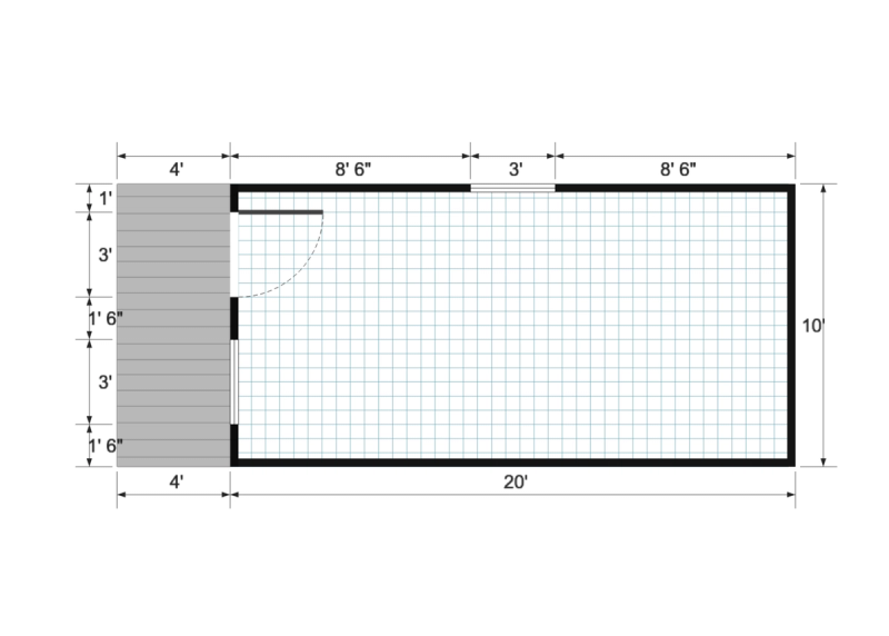 Cabinette 10×24 floor plan