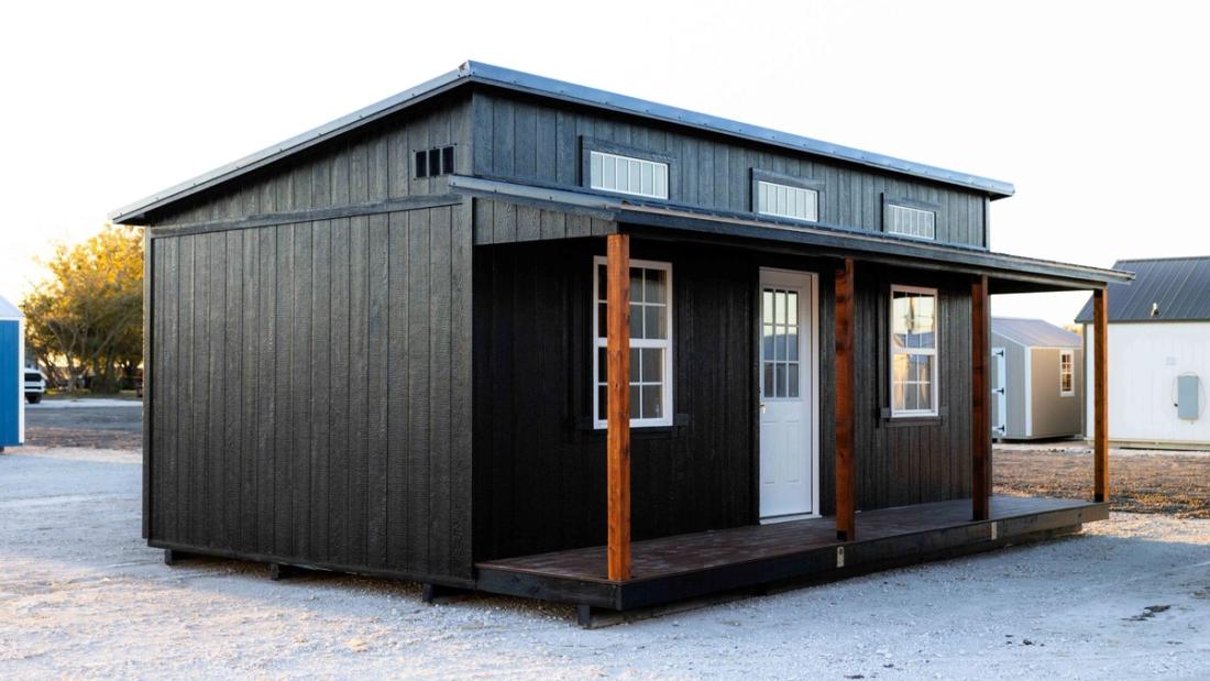 16x24 Single Slope Cottage — exterior
