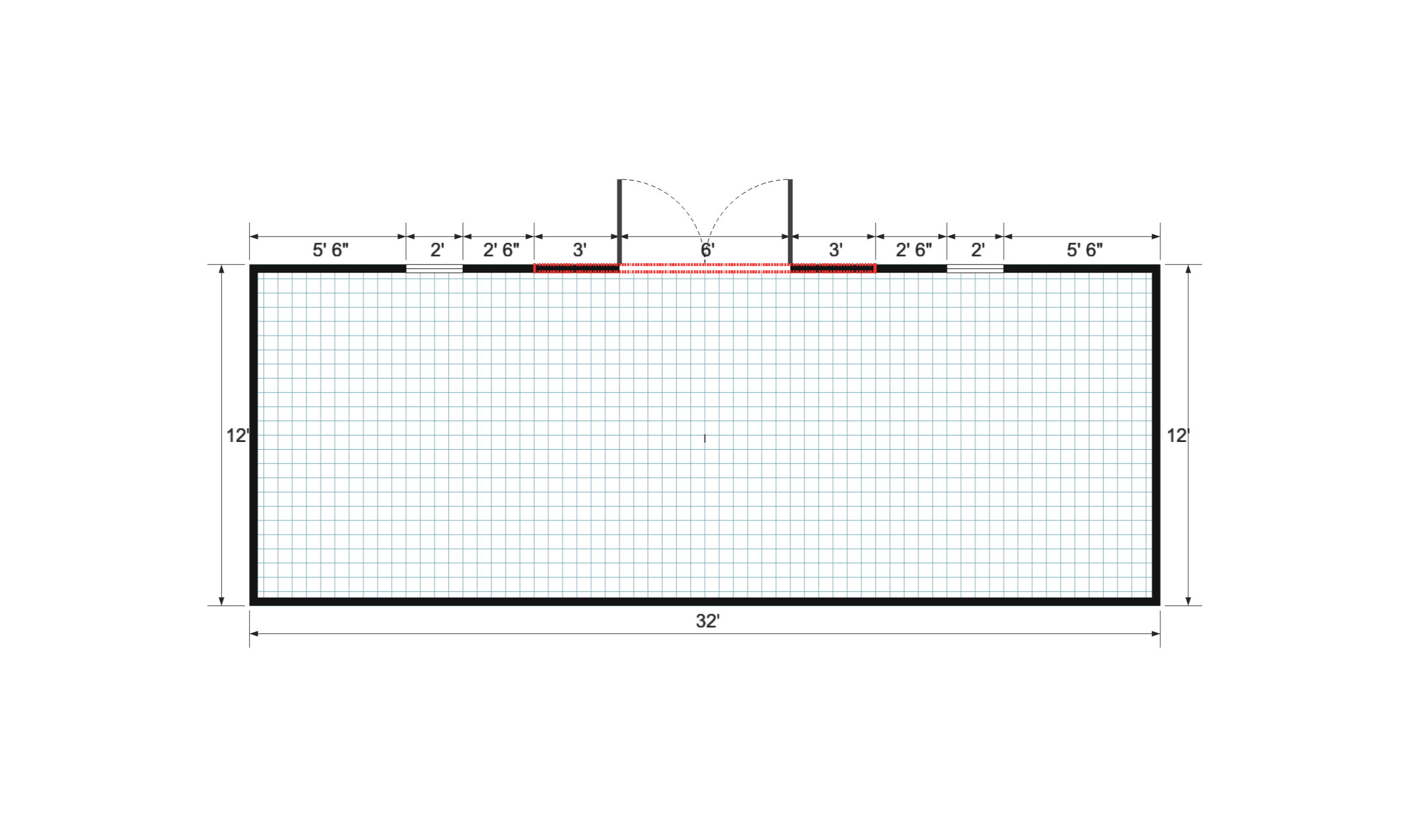 Dormer Premier 12×32 floor plan