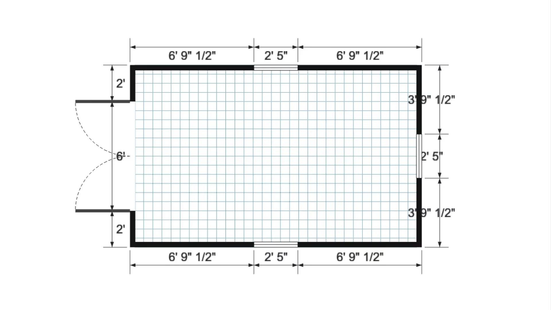 Floor plan for 10x16 Lofted Barn