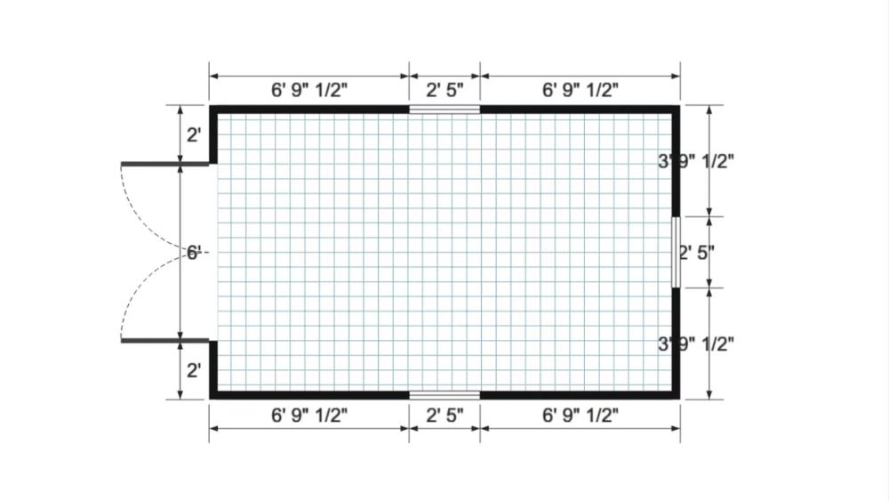Floor plan for 10x16 Lofted Barn