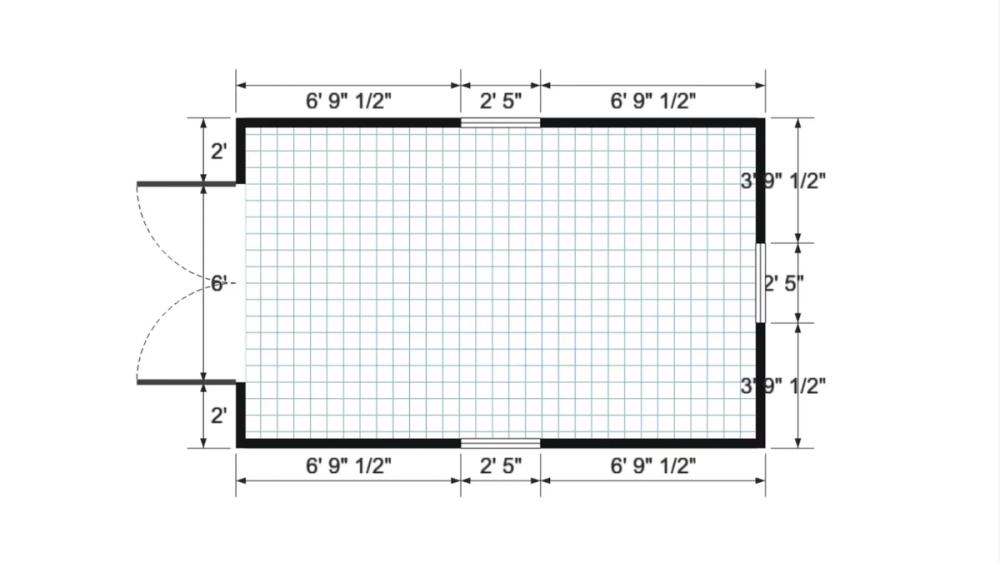 Floor plan for 10x16 Lofted Barn