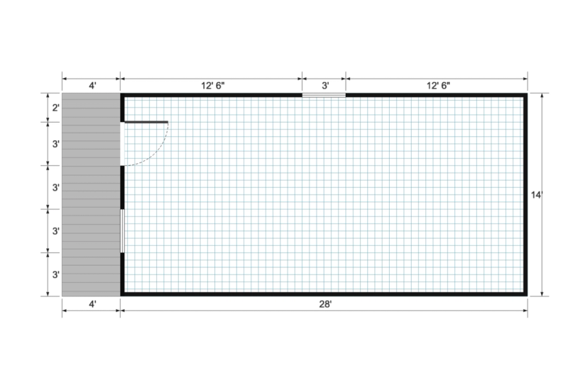 Cabinette 14×32 floor plan