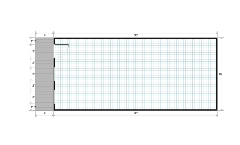 Cabinette 16×40 floor plan
