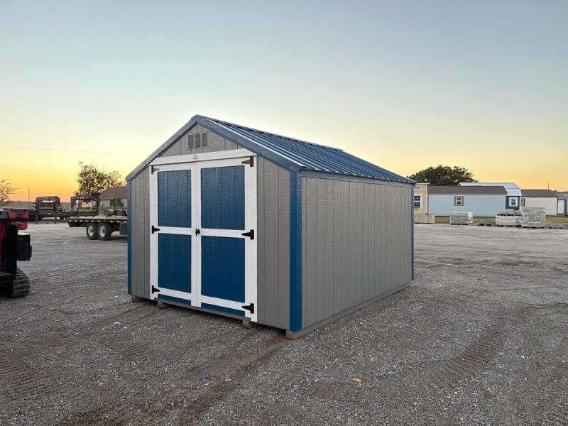 10x12 Basic Shed in Blue & French Gray