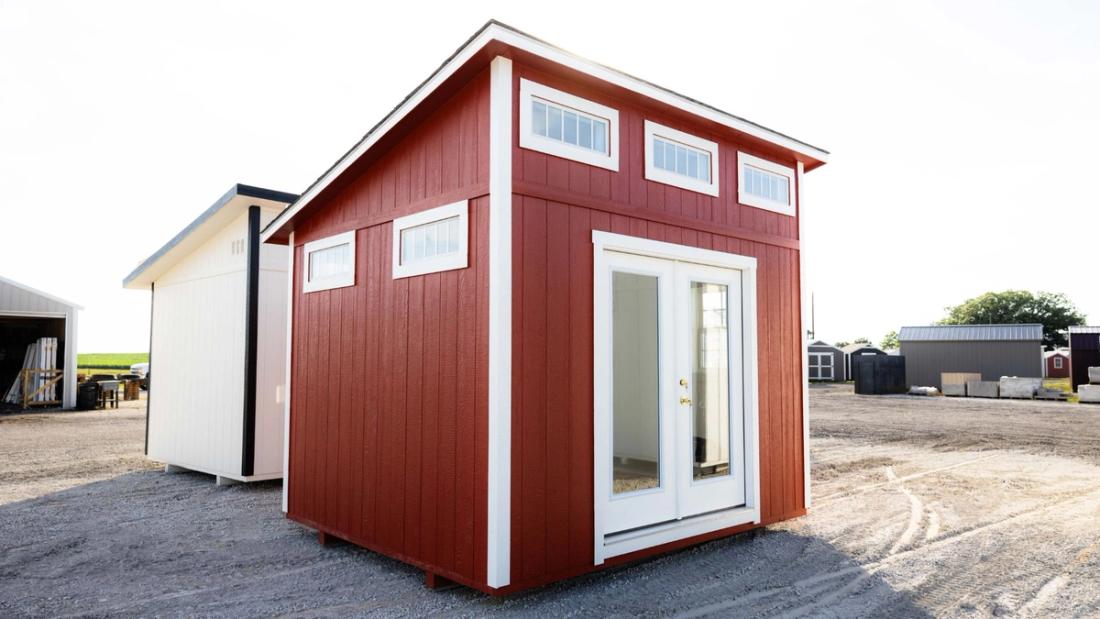 10x12 Finished Single Slope — exterior