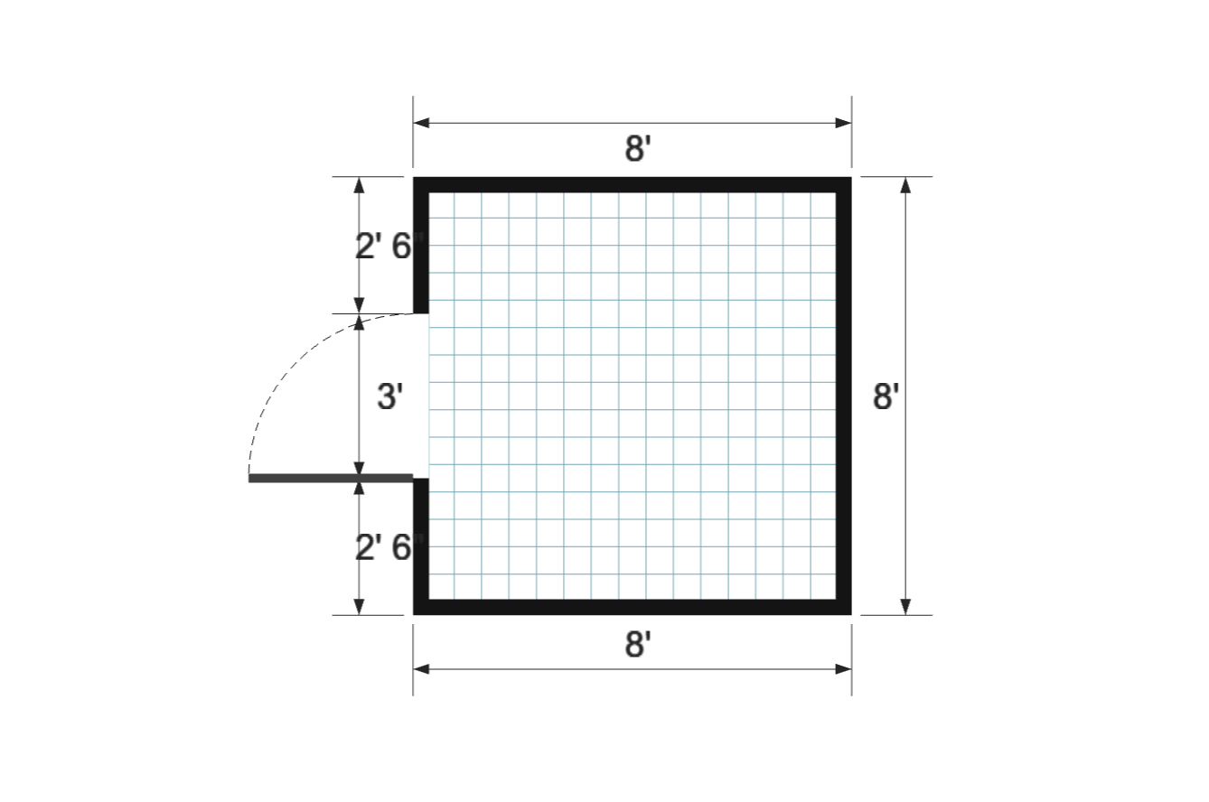 Mini Barn 8×8 floor plan