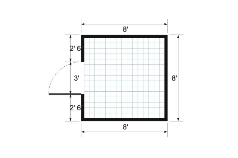 Mini Barn 8×8 floor plan