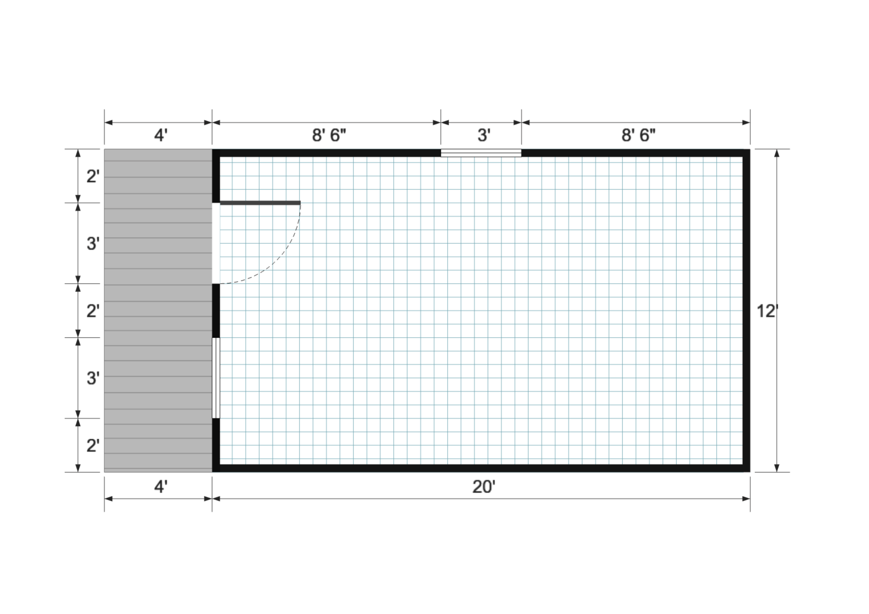 Cabinette 12×24 floor plan