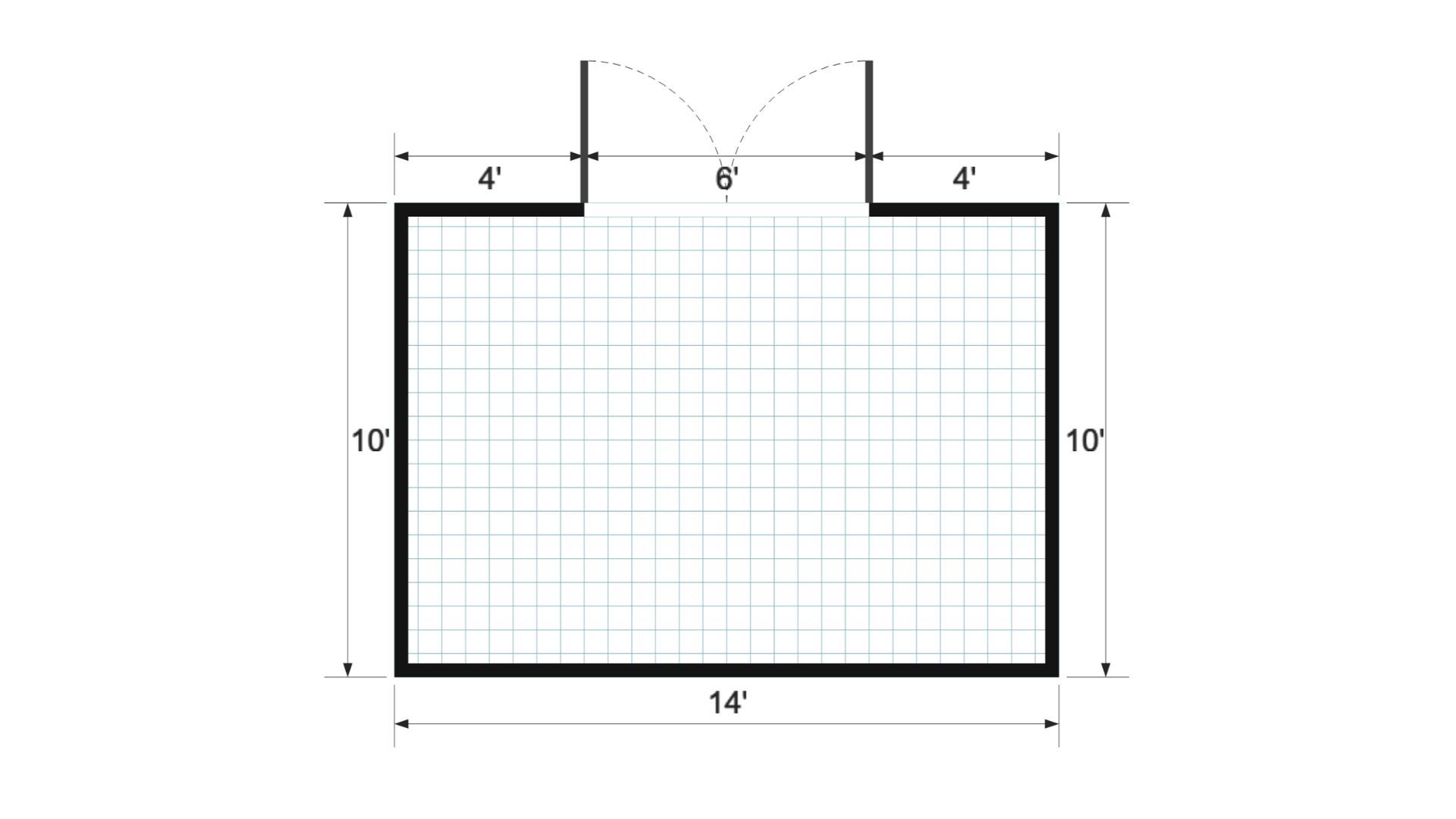 Floor plan for 10x14 Value Shed