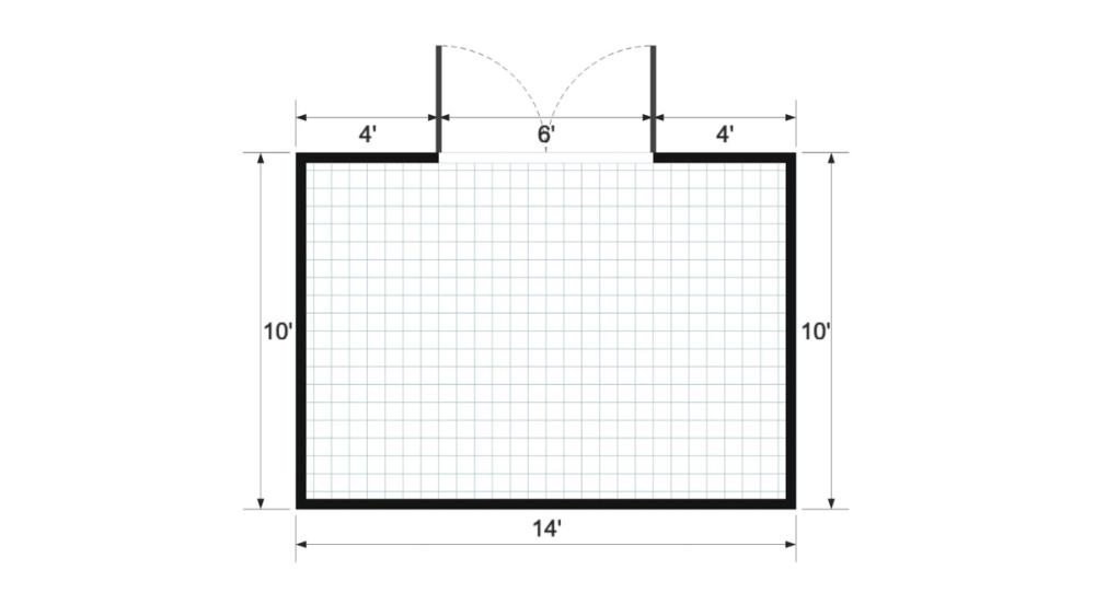 Floor plan for 10x14 Value Shed
