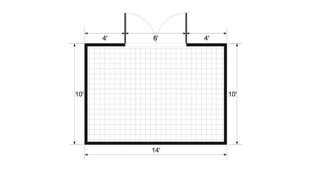 Floor plan for 10x14 Value Shed