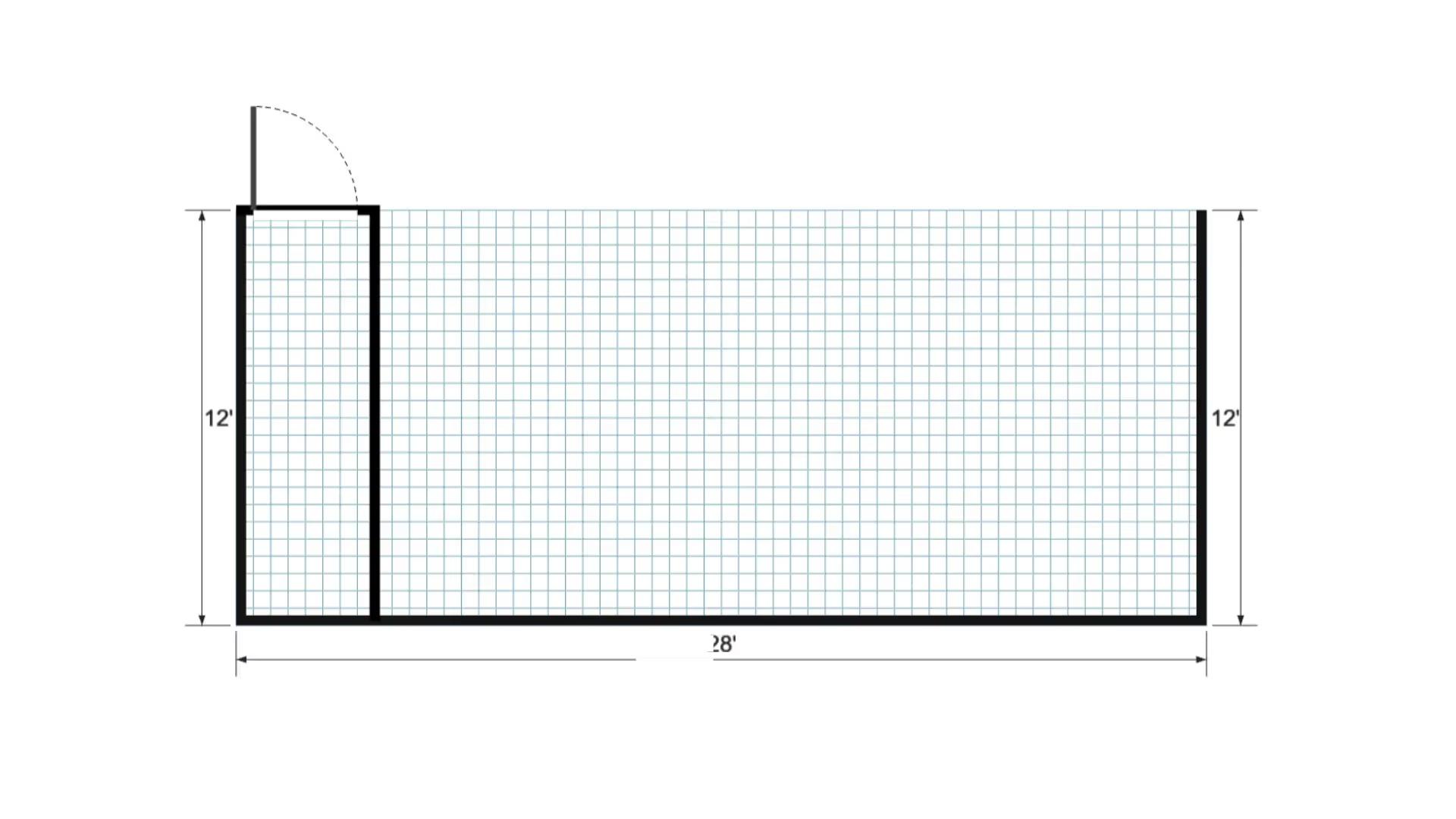 Floor plan for 12x28 Animal Shelter