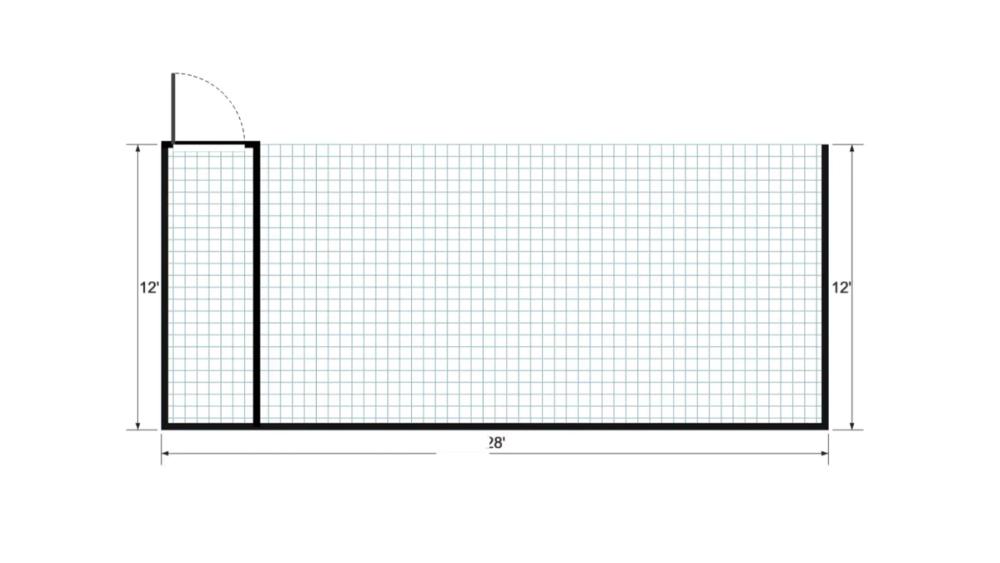 Floor plan for 12x28 Animal Shelter