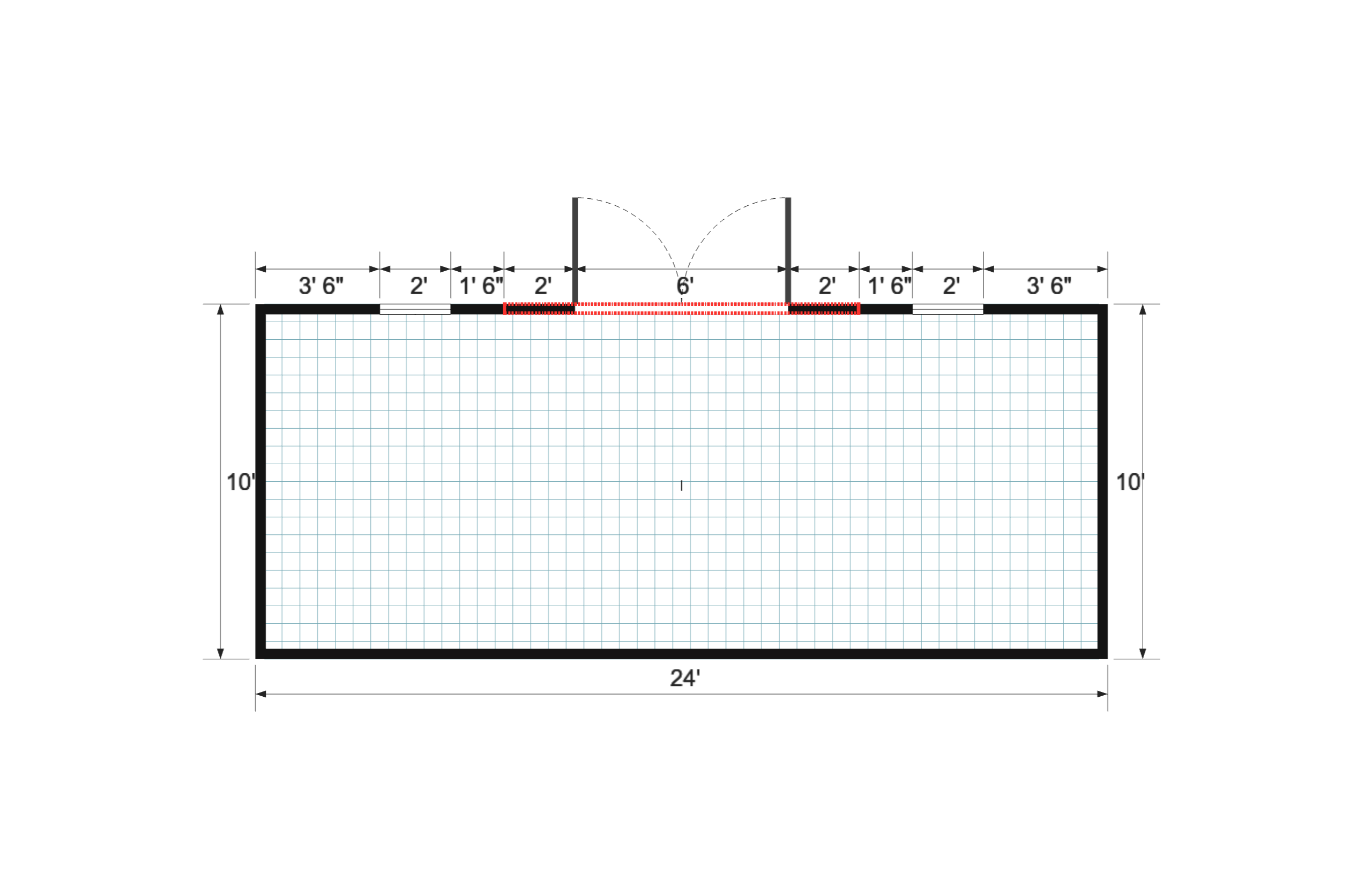 Dormer Premier 10×24 floor plan