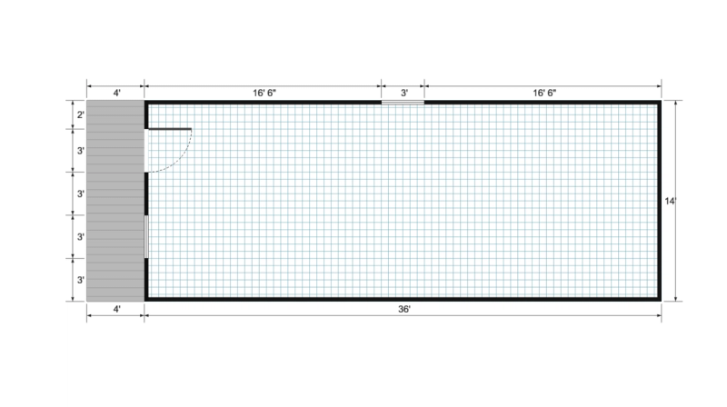 Cabinette 14×40 floor plan