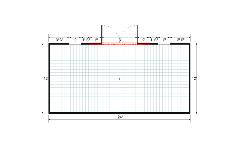 Dormer Premier 12×24 floor plan