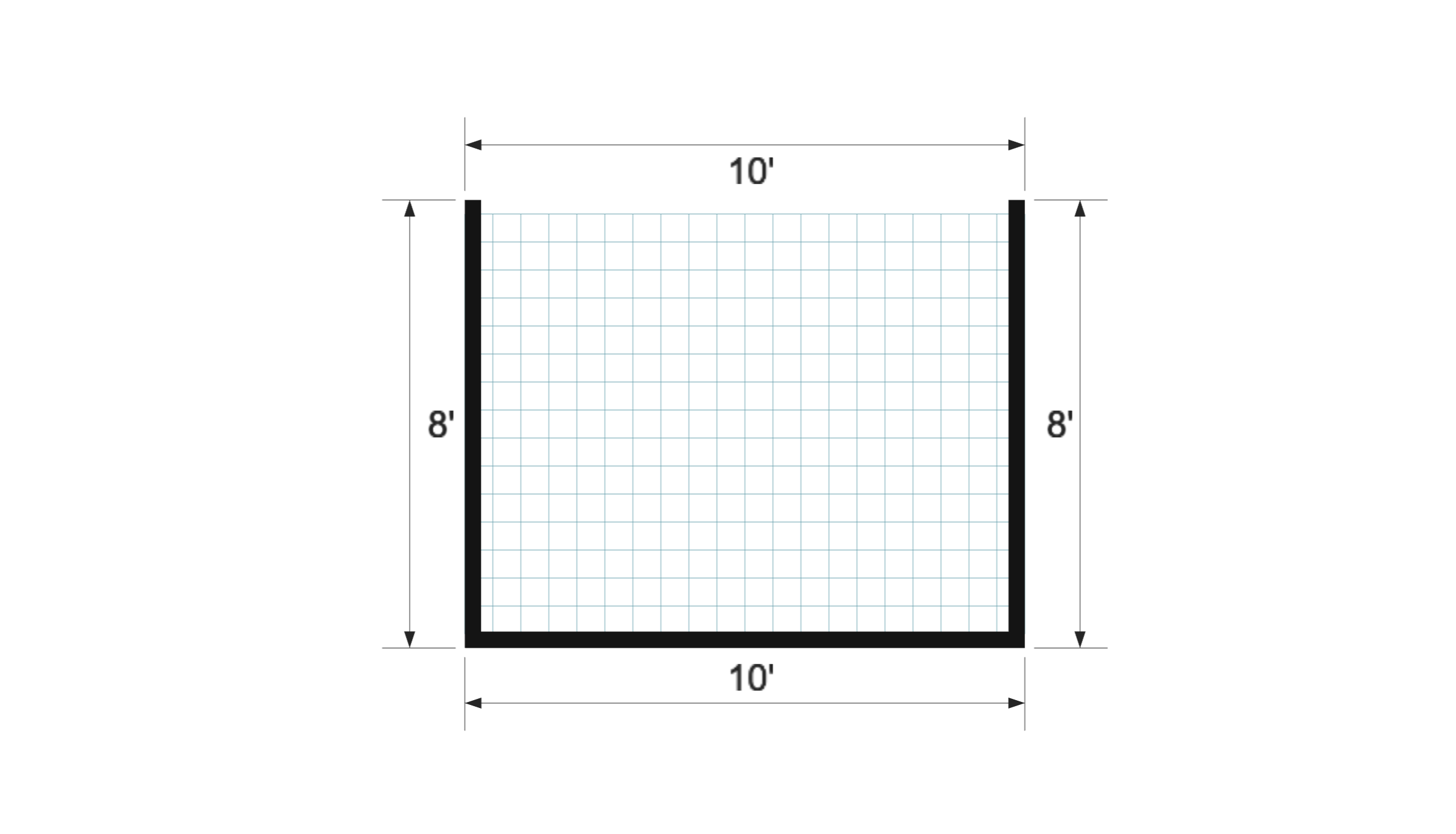 Standard Animal Shelter 8×10 floor plan