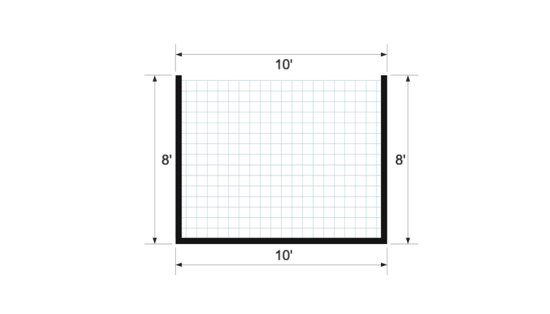 Standard Animal Shelter 8×10 floor plan