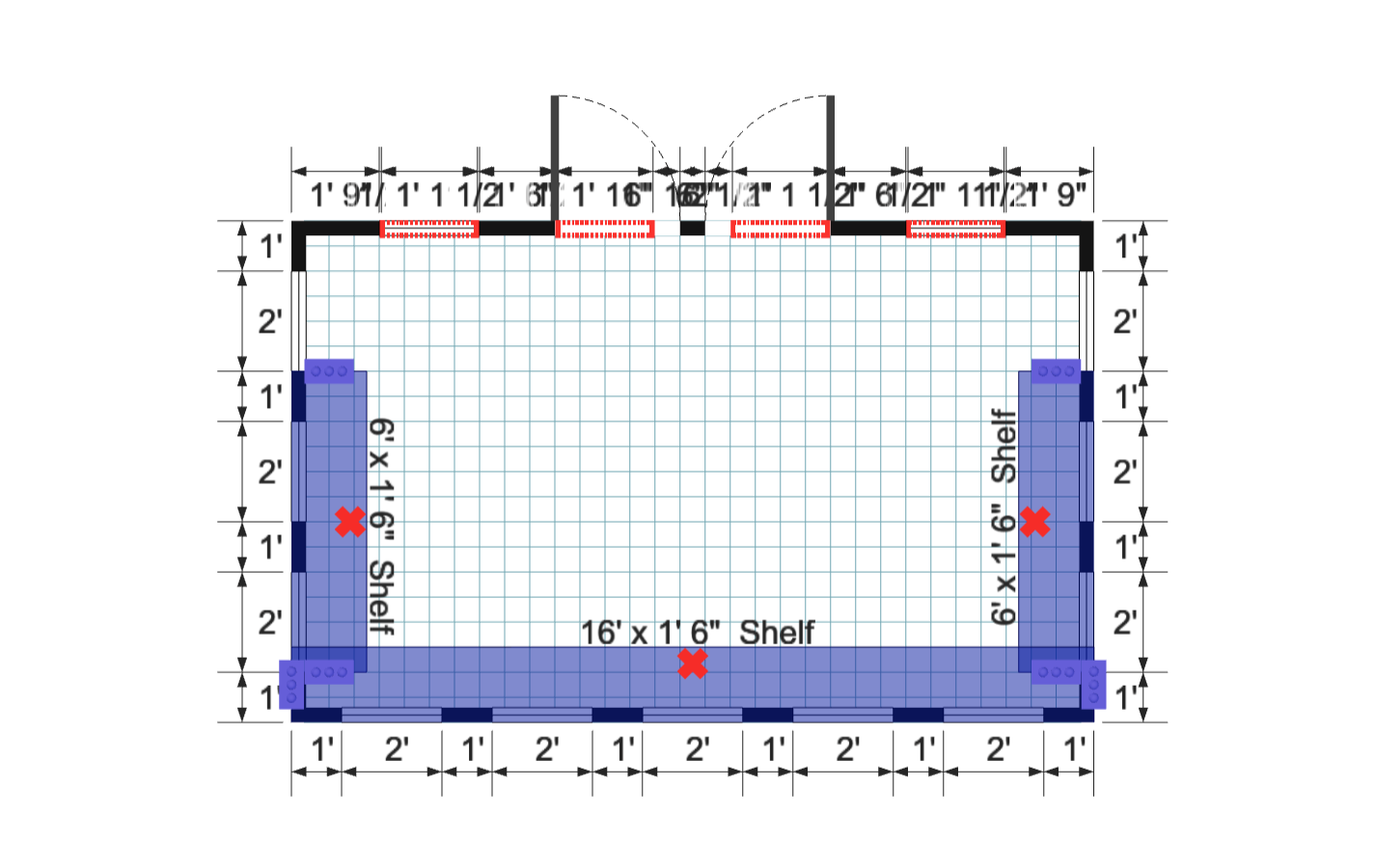 Lean-to Greenhouse 10×16 floor plan