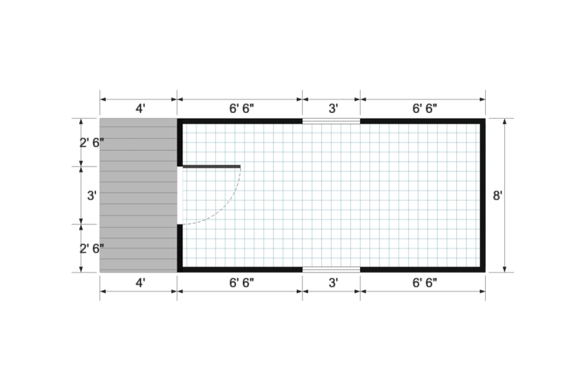 Cabinette 8×20 floor plan