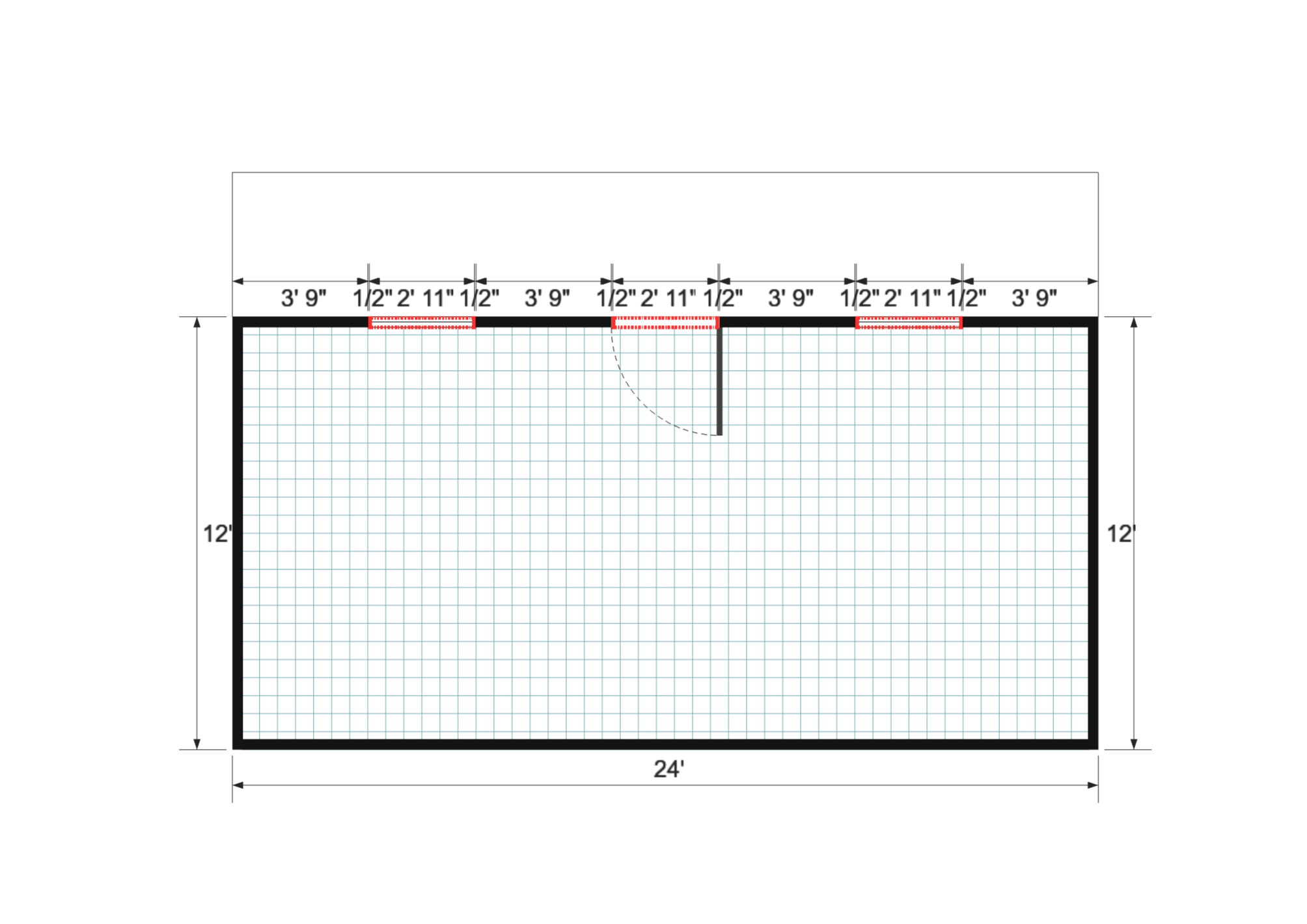 Studio Cottage 16x24 floor plan