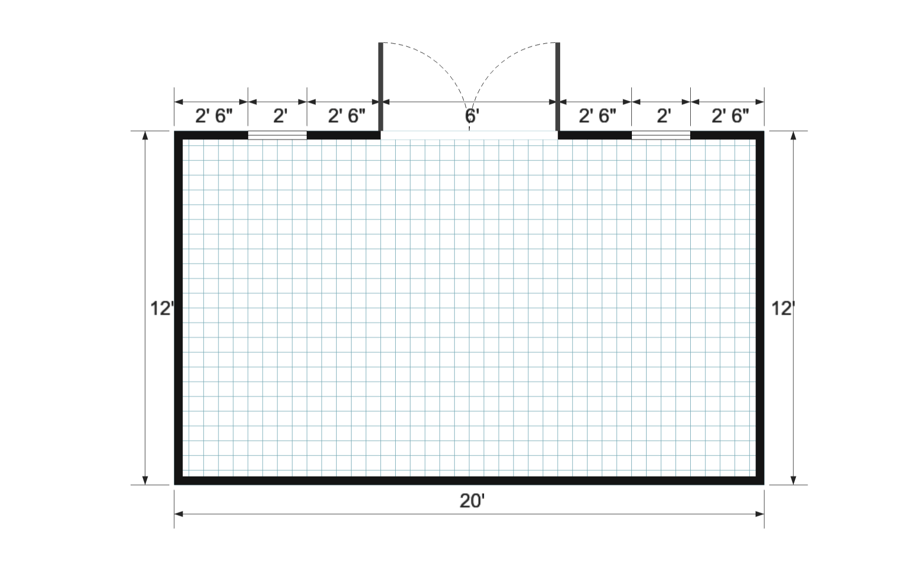 Side-Entry Premier 12×20 floor plan