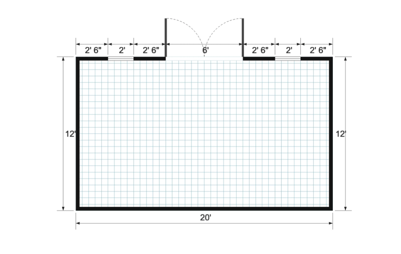 Side-Entry Premier 12×20 floor plan