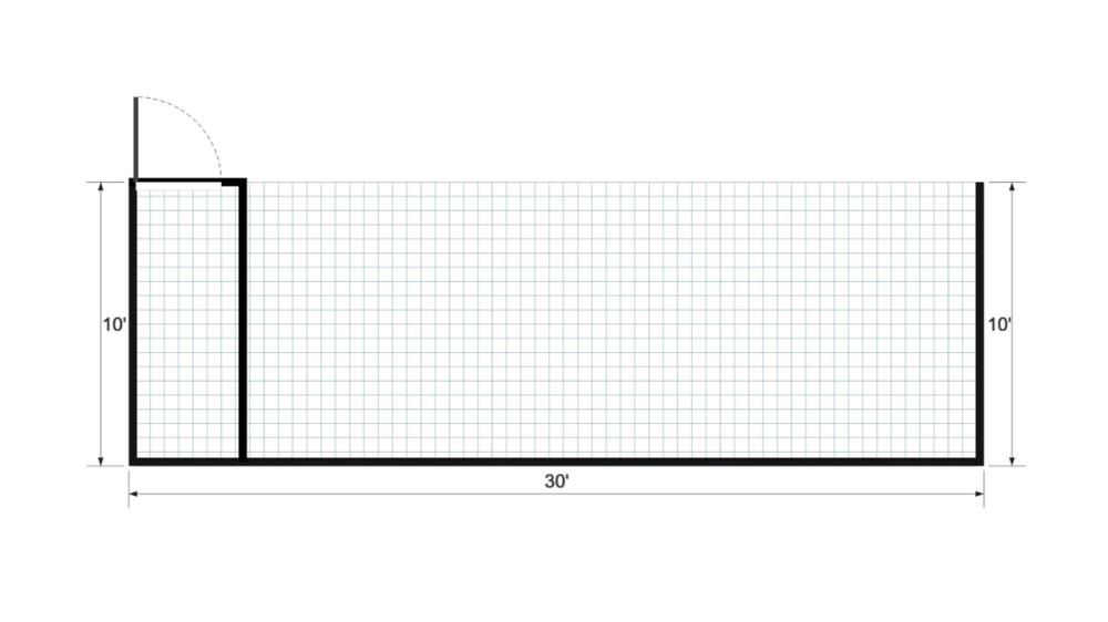 Floor plan for 10x30 Animal Shelter
