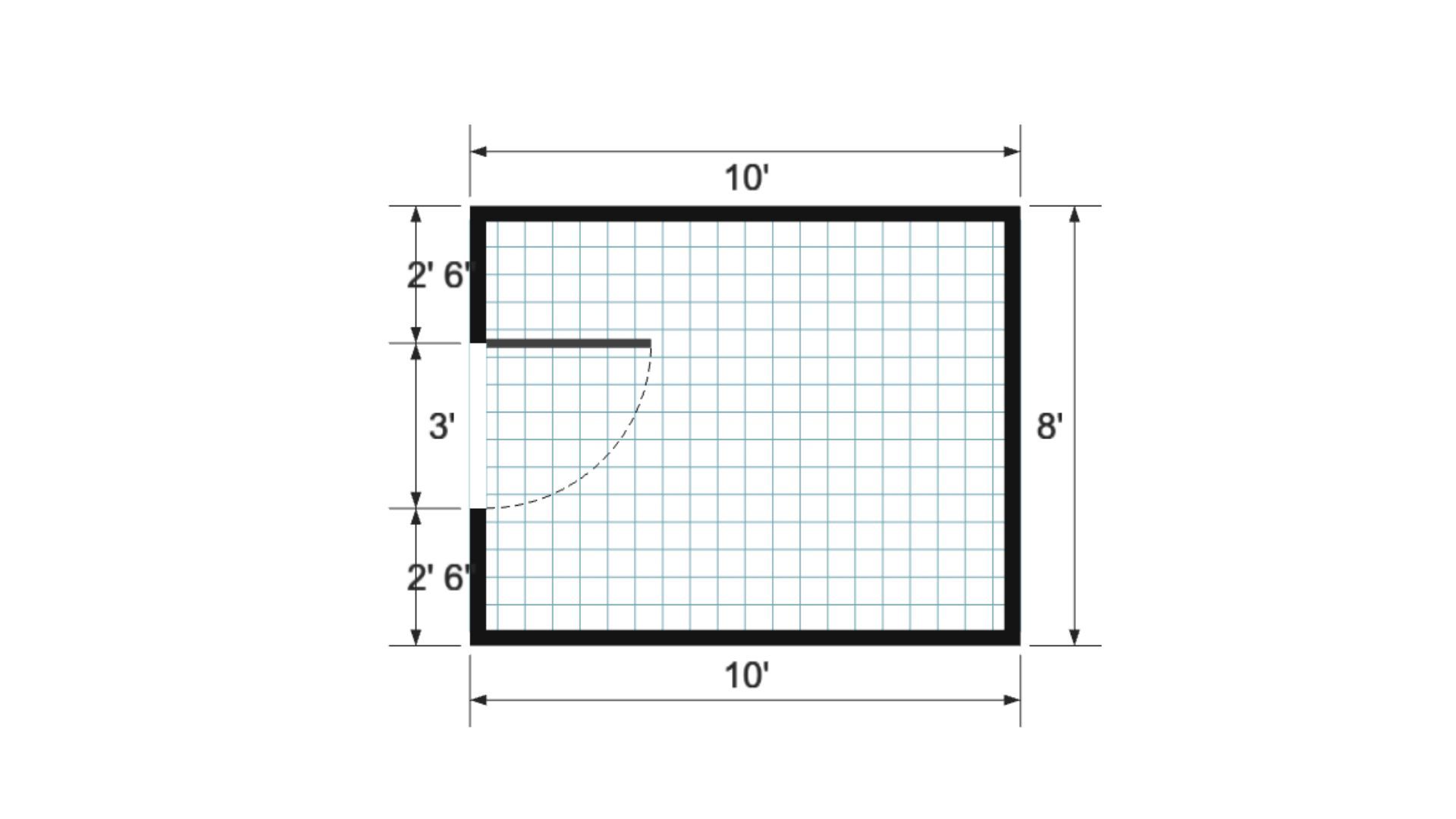 Floor plan for 8x12 Value Shed