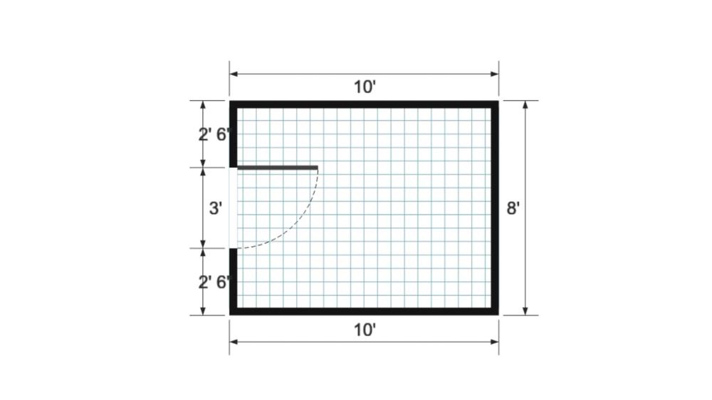 Floor plan for 8x12 Value Shed