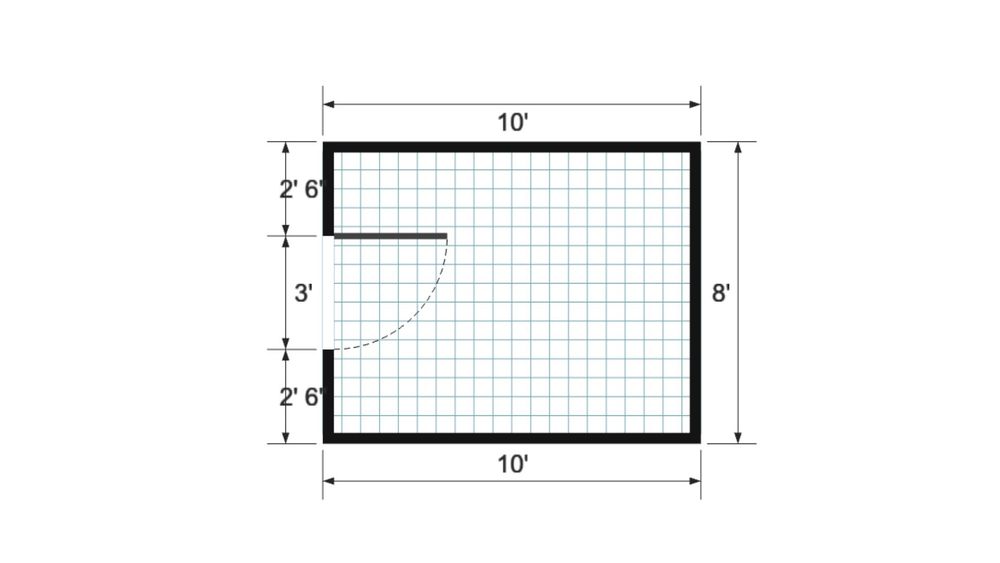 Floor plan for 8x12 Value Shed