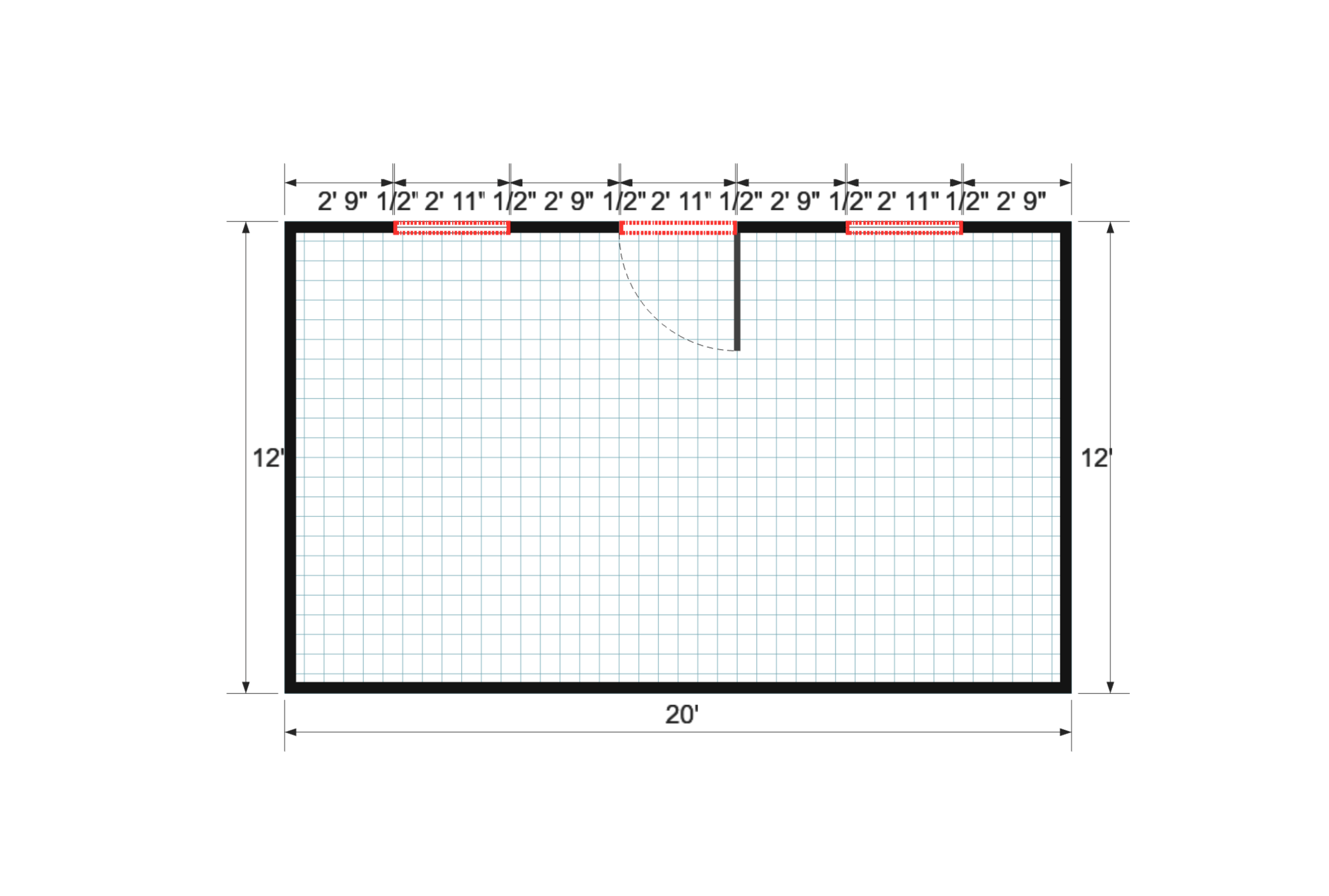 Studio 12×20 floor plan