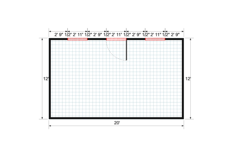 Studio 12×20 floor plan