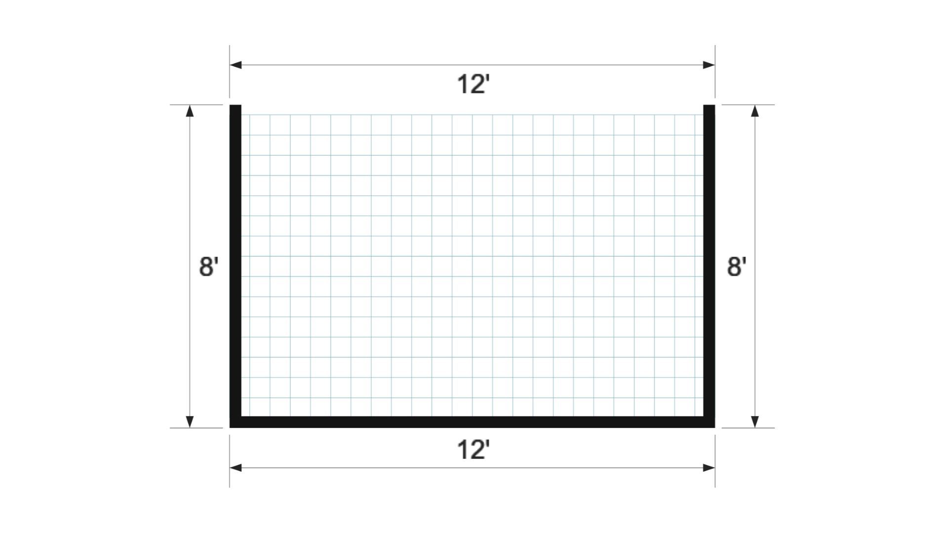 Floor plan for 8x12 Animal Shelter