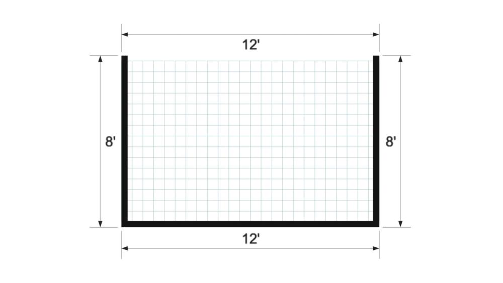 Floor plan for 8x12 Animal Shelter