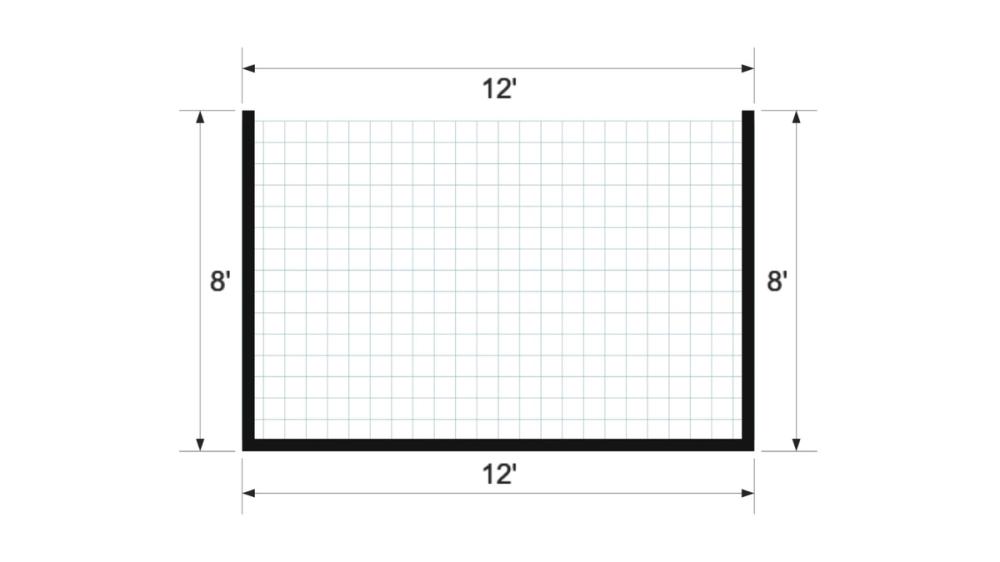 Floor plan for 8x12 Animal Shelter
