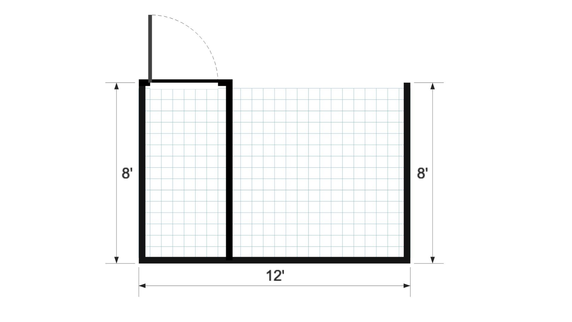 Floor plan for 8x12 Animal Shelter