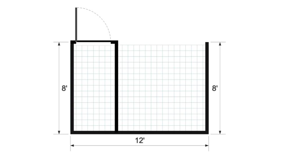 Floor plan for 8x12 Animal Shelter