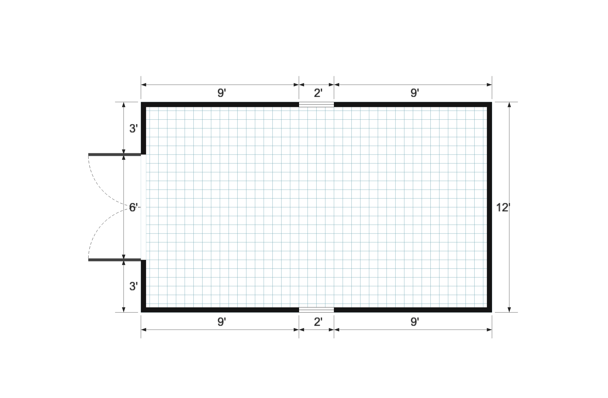 Short Premier 12×20 floor plan