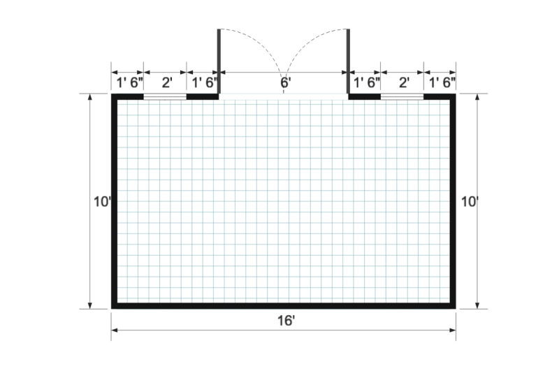 Side-Entry Premier 10×16 floor plan