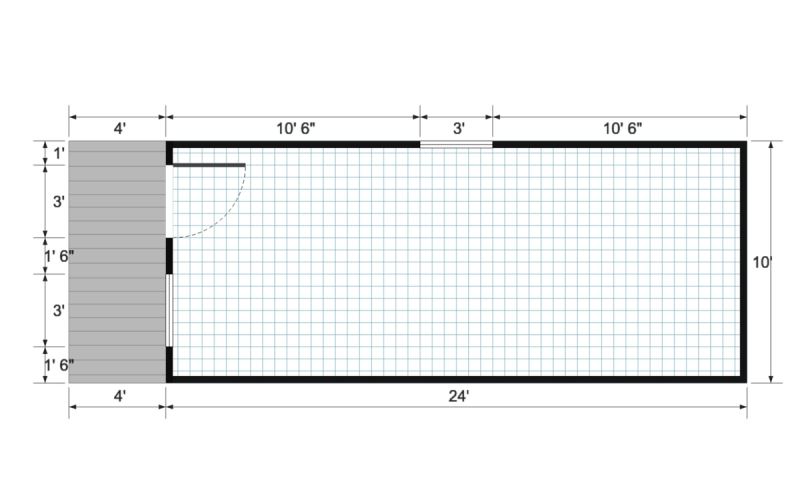 Cabinette 10×28 floor plan
