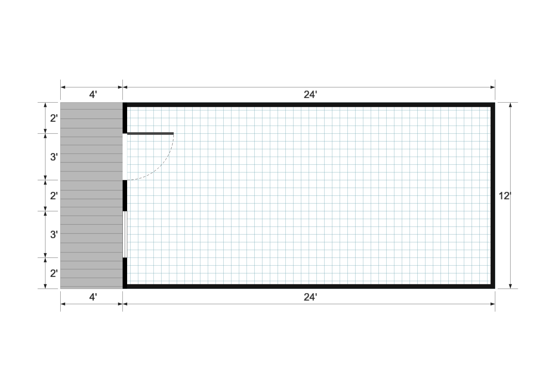 Nordic Cabinette 12×28 floor plan