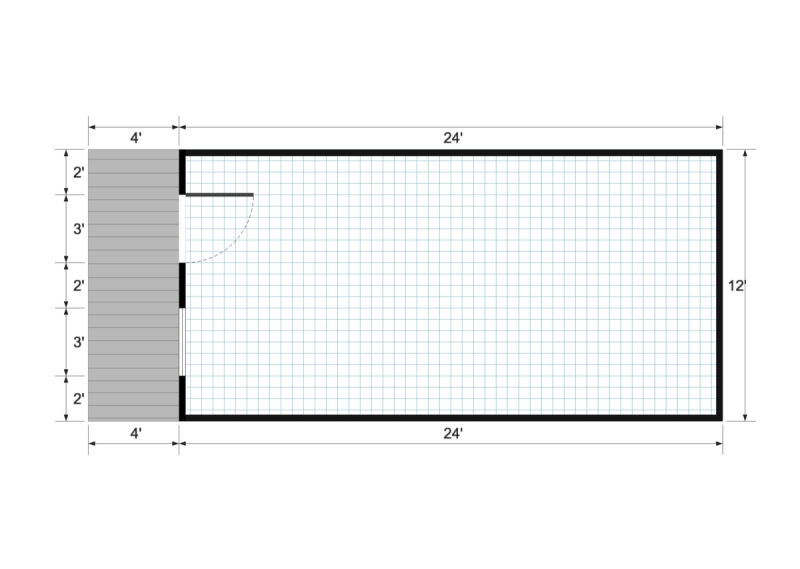 Nordic Cabinette 12×28 floor plan