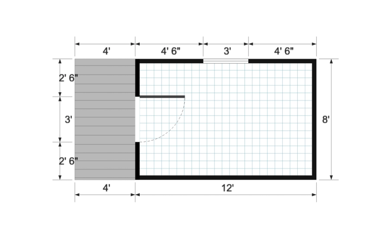 Nordic Cabinette 8×16 floor plan